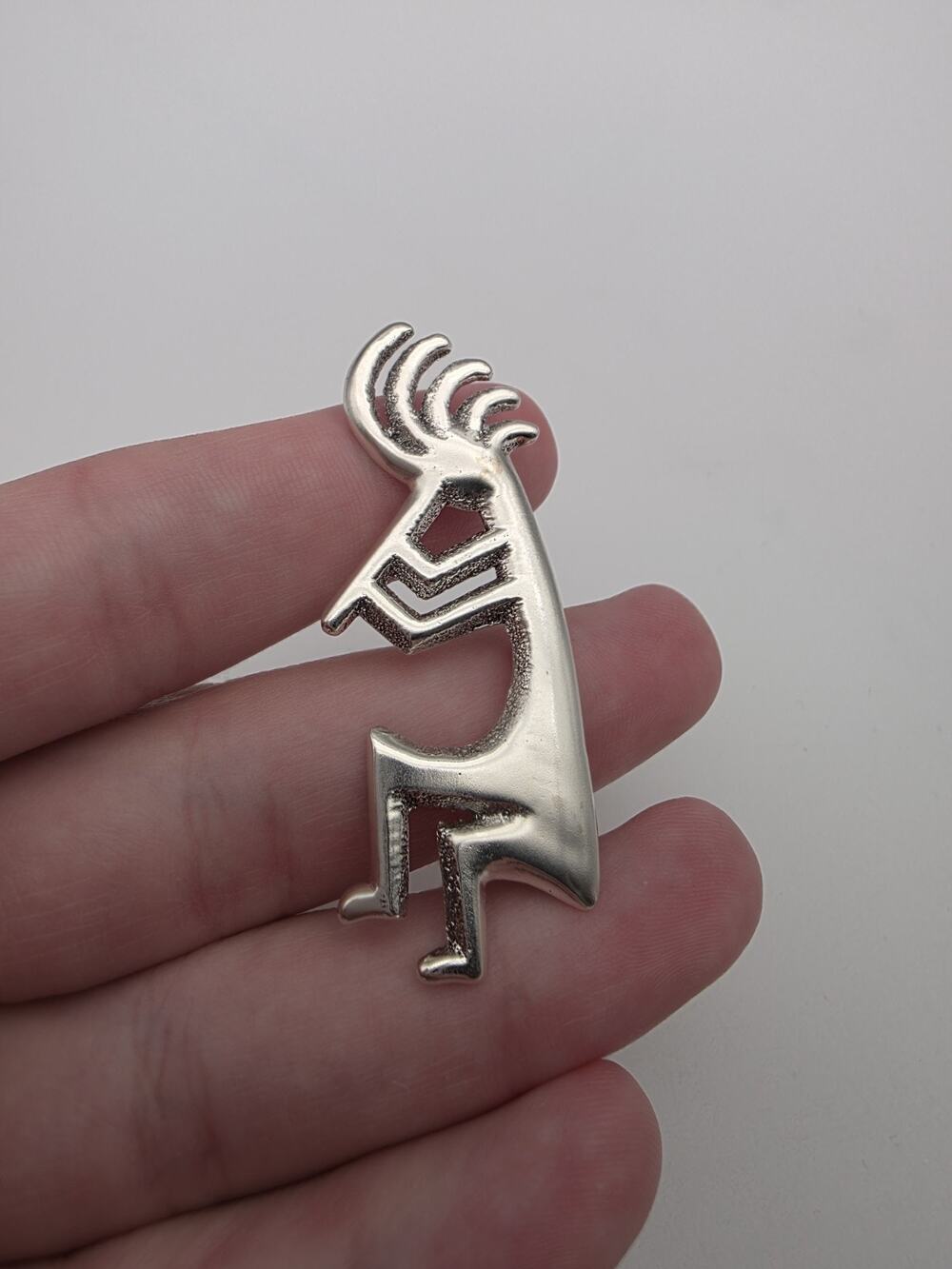 Kokopelli Native American Navajo Sterling Silver 925 Pin Brooch